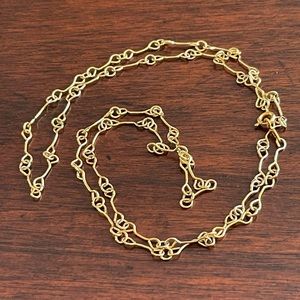 Vintage Vogue Bijoux signed gold tone necklace chain